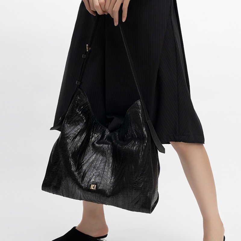 Flower handbag original design tote bag niche soft bag